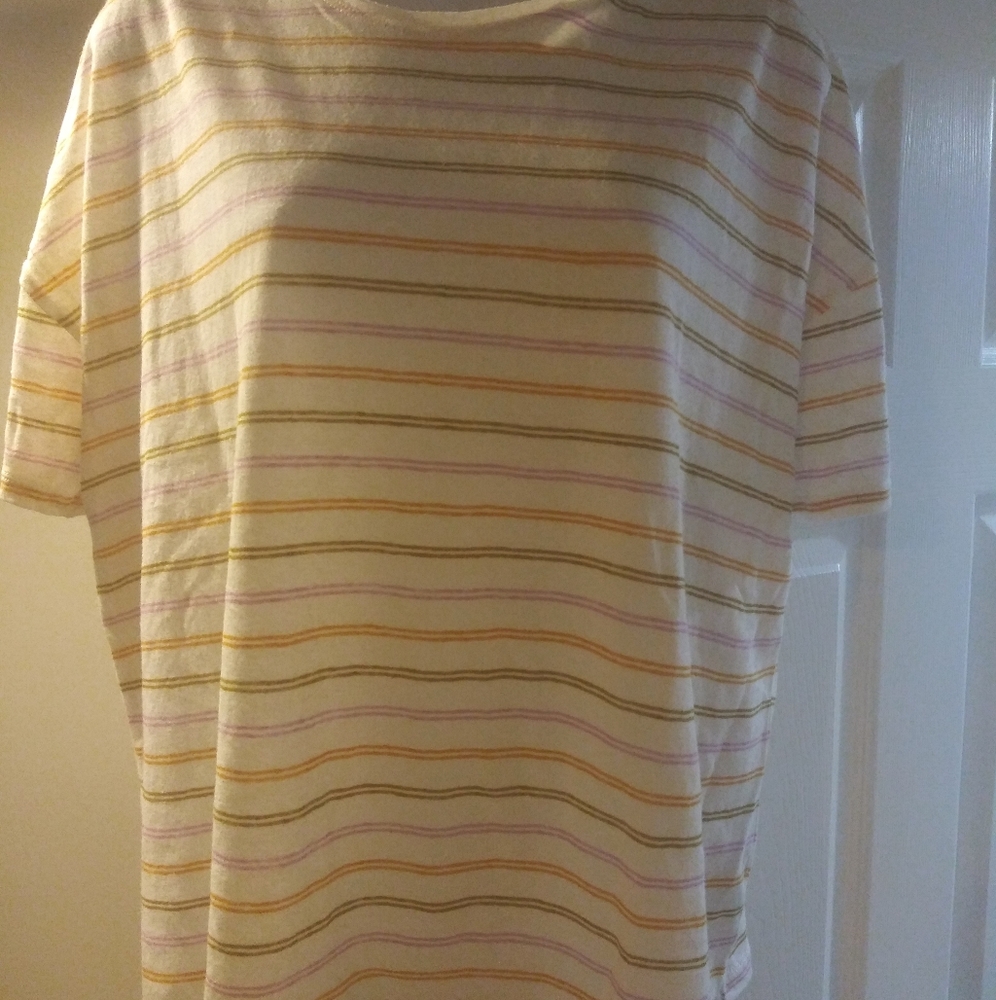 Madewell Linen and Cotton Striped T Shirt